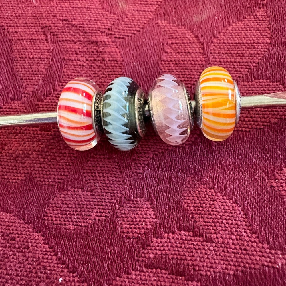 Pandora Vibrant MURANO Bead Charm Bundle